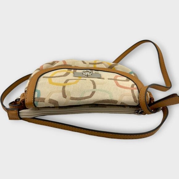 Fratelli Rossetti Crossbody Bag Adjustable Strap Cream and Brown - Picture 4 of 15